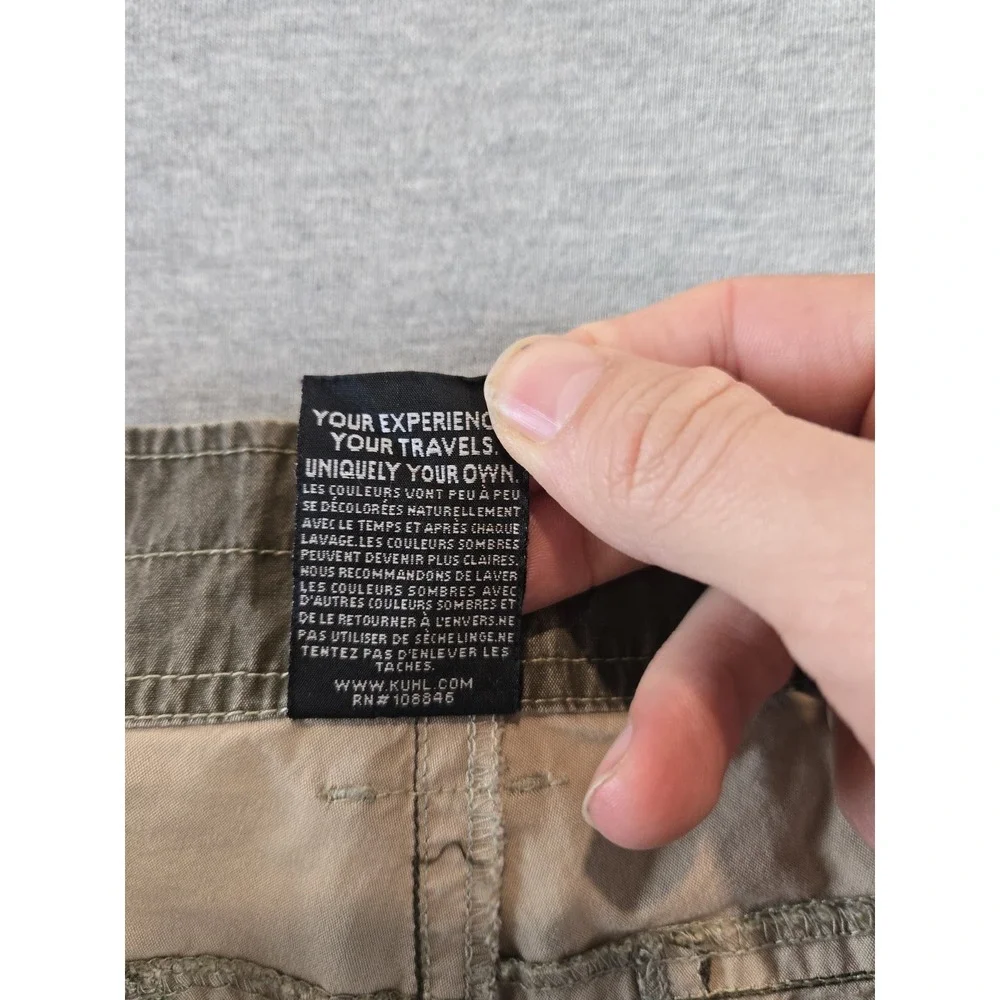 Kuhl Shorts Men's 34 Olive Ramblr Vintage Patina Dye Cargo Hike Climb Camp‎ 10" - Picture 6 of 16